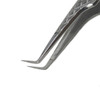Fiber Tip 90º Lash Tweezers 9mm Tip with Diamond Grip | 4.7" (12cm)