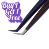 Fiber Tip Plasma 45º Lash Tweezers 9mm Tip | 4.7" (12cm)