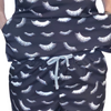 Detail of 6 pockets on lash print scrub jogger pants for lash salon use
