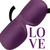 Blackout 3D Contoured Deep Cup Sleep Mask | Violet with lashes