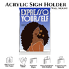 Clear Acrylic Sign Holder  |  8.5 X 11 Portrait Wall Mount