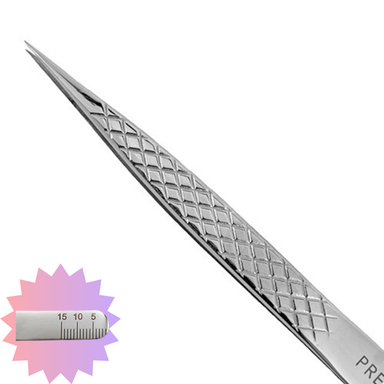 Curved Lash Tweezers with Diamond Grip | 4.7 (12cm)