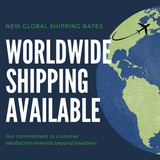 One world, no boarders.  Global shipping with DHL, UPS Or USPS.