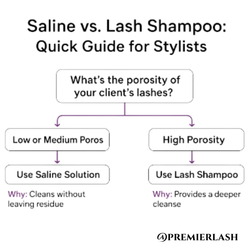 Saline VS Lash Shampoo: Which To Use For Lash Prep?