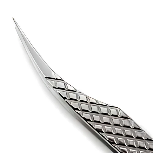 Sword Tip Lash Tweezers with Diamond Grip | 5.2" (13cm)