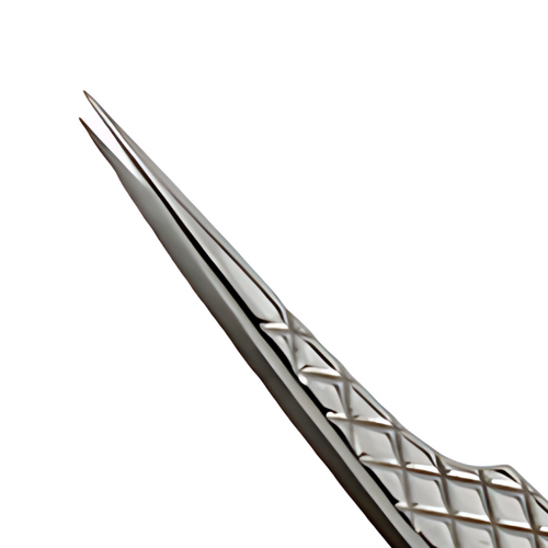 Curved Lash Tweezers with Diamond Grip | 5.5" (14cm)