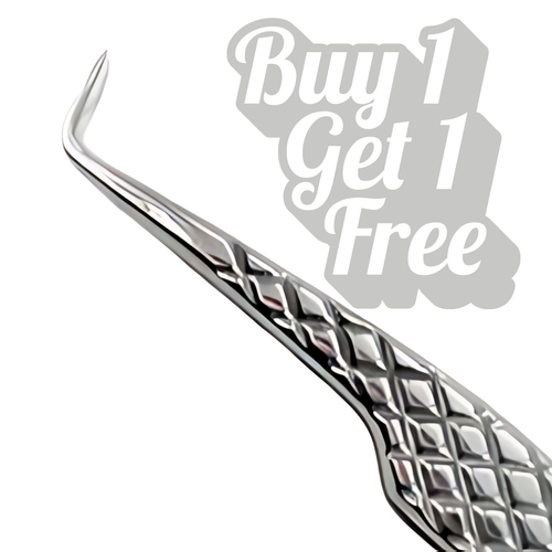 90º Lash Tweezers 9mm Tip with Diamond Grip | 4.7" (12cm)