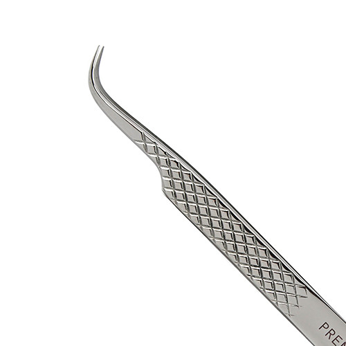 Hooked Lash Tweezers with Diamond Grip | 4.7" (12cm)