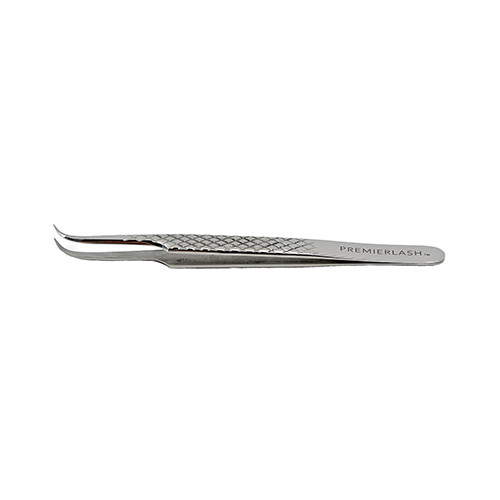 Hooked Lash Tweezers with Diamond Grip | 4.7" (12cm)