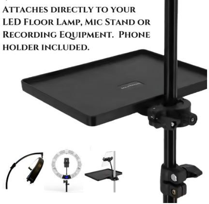 Universal Plastic Tray Mount with Phone Holder | 10.6 X 8 Inch