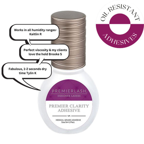 Clarity 1-2 Sec | Volume & Mega Volume Medical Grade Lash Adhesive, 5 & 10ml