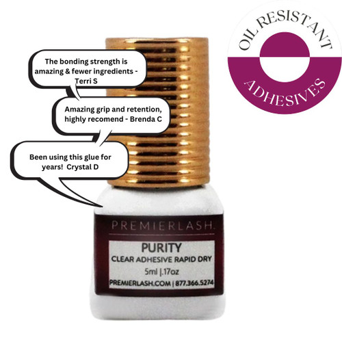 Purity Clear 0.5-1 Sec | Rapid Dry Volume & Mega Volume Lash Adhesive, 5ml