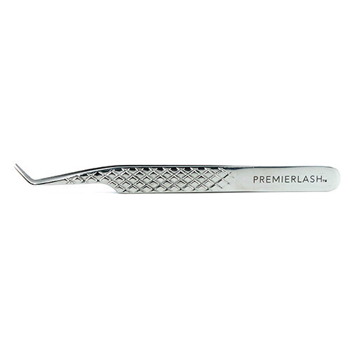 Fiber Tip 45º Lash Tweezers 9mm Tip with Diamond Grip | 4.7" (12cm)