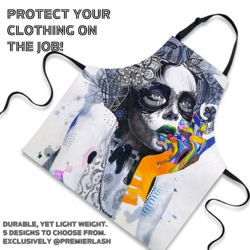 Hands of the creator salon apron with adjustable neck strap and waist tie for lash technicians and stylists