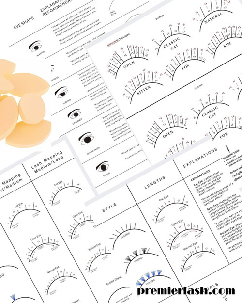 Practice Lash Map Kit | 10 Sponges Practice Lash Map Kit | 10 Sponges