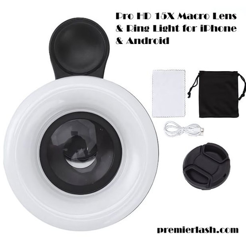 Macro Pro HD 15X Zoom Lens & LED Ring Light