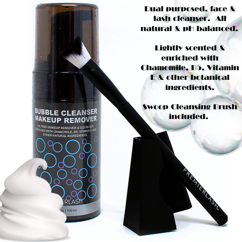 Lash Shampoo | Chamomile Bubble Facial Cleanser (100ML) With Swoop Cleansing Brush
