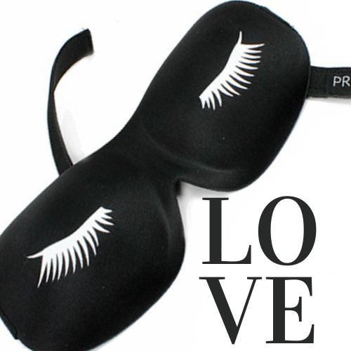 Blackout 3D Contoured Deep Cup Sleep Mask  | Black with Lashes