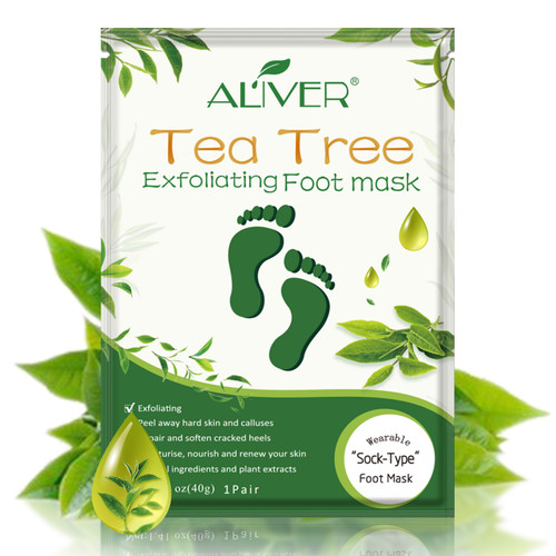 Tea Tree Foot Peel Mask Removes Calluses & Softens Dry Skin | Qty 5 PCS