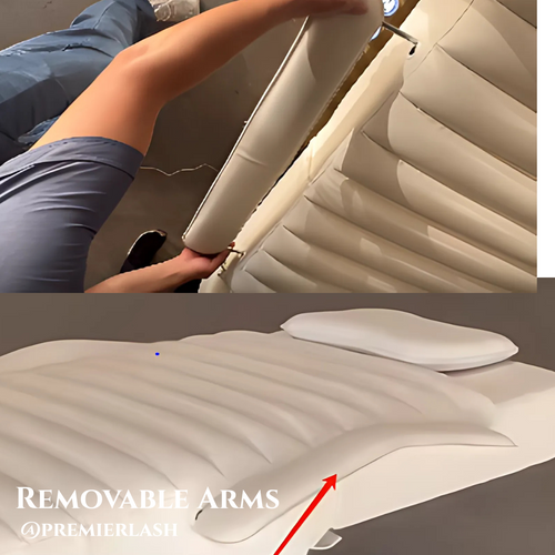 Electric Curved Beauty Bed | 3 Motors Adjustable Height, Back & Leg Rest