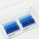 Fluorescent blue cashmere lash extension detail