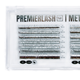 Micro-printed layout on silver glitter lash tray