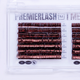 Copper metallic lash extension strip under light reflection