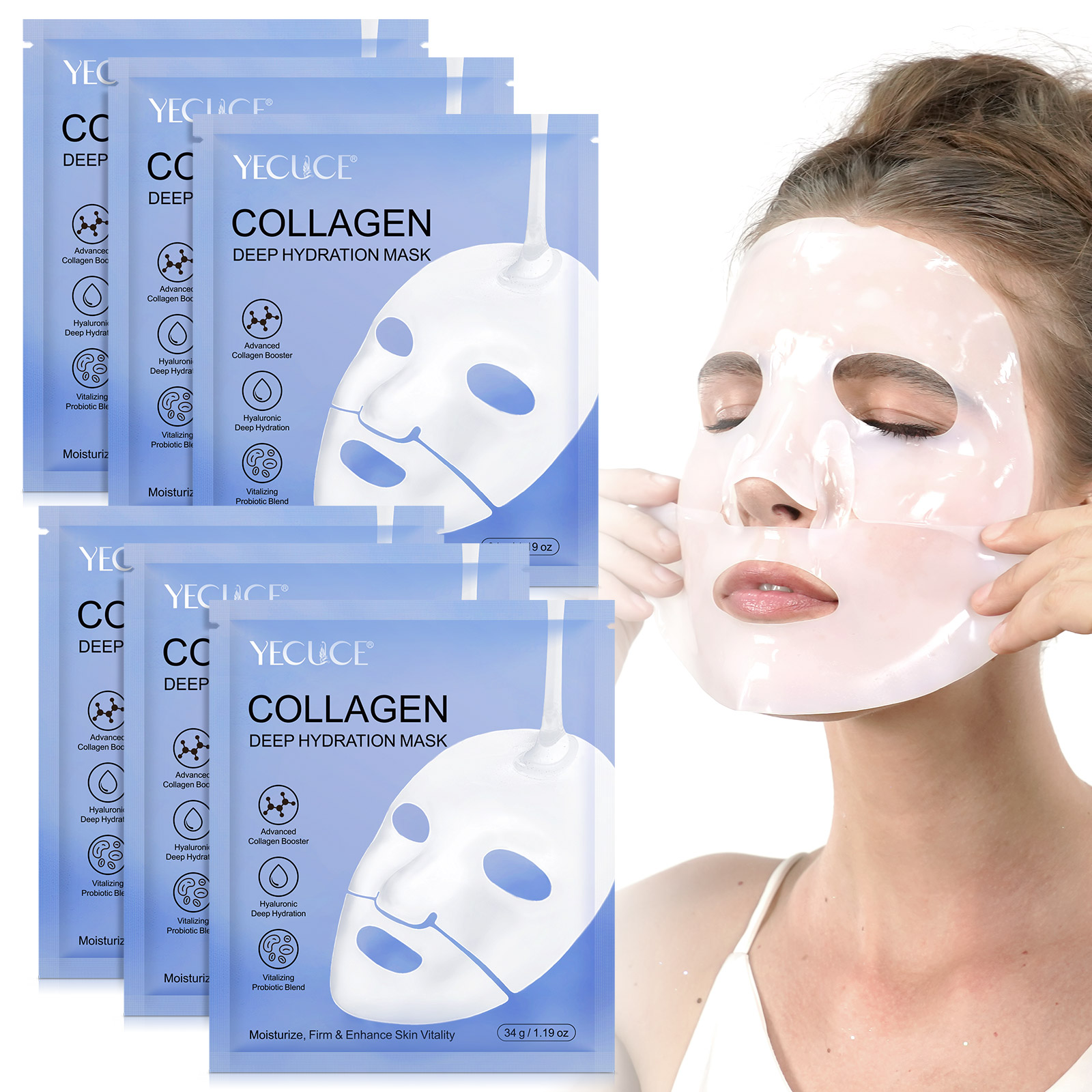 Collagen Face Masks, Anti Wrinkle, Lifting & Firming