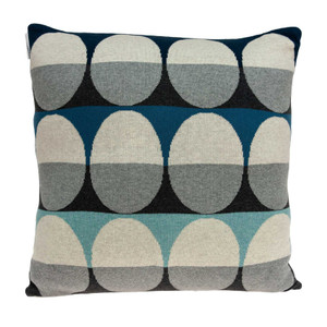 20" X 7" X 20" Transitional Gray And Blue Pillow Cover With Poly Insert N270-334053