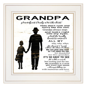 My Grandpa is the Best 2 White Framed Print Wall Art N270-407318
