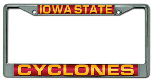 Iowa State Cyclones License Plate Frame Laser Cut Chrome Z157-9474640387