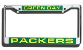 Green Bay Packers License Plate Frame Laser Cut Chrome Z157-9474640248