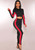 Women's Casual Sport Bodycon Crop Top Long Skinny Pant Set H721-SMR9067