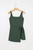 Mist Green Side Tied Waist Square Neck Adjustable Straps A-line One Piece Swim Dress T543-8791256629490
