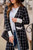 Black Plaid Colorblock Edge Open Cardigan with Pocket T543-8797485793522