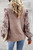Pale Chestnut Ruffle Tiered Floral Sleeve Crew Neck Blouse T543-8783365341426