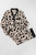 Khaki Cheetah Contrast Trim Loose Fit Two Piece Sleepwear T543-8783392243954