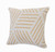 20" X 20" Tan And White 100% Cotton Geometric Zippered Pillow N270-516809