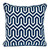20" Blue Geometric Cotton Throw Pillow N270-529285
