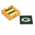 Green Bay Packers Coaster Set 4 Piece with Wood Caddy Z157-194655088
