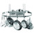 Stainless Steel Oval Pot Rack for Kitchen Cookware Storage Q280-SPR57916