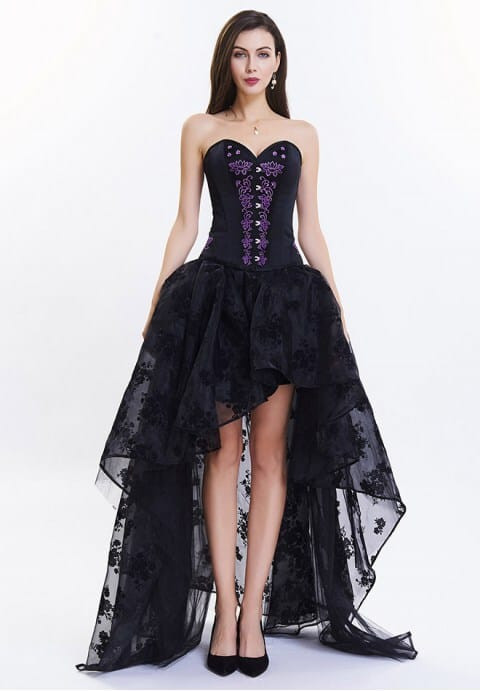 Gothic Vintage Steel Boned Embroidery Corset H721-WKD1705