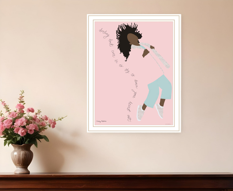 Dance Your Heart Out White Framed Print Wall Art N270-529977