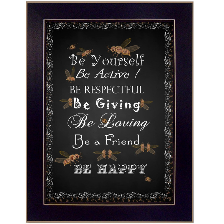 Be Yourself 1 Black Framed Print Wall Art N270-415549