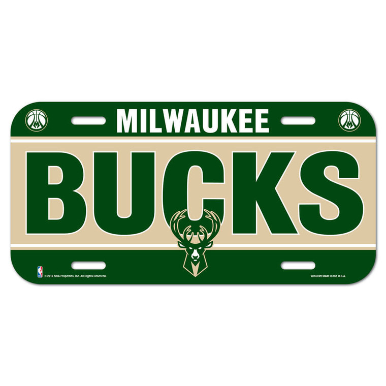 Milwaukee Bucks License Plate Plastic Z157-3208584282