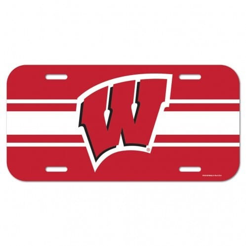 Wisconsin Badgers License Plate Plastic Z157-3208584890