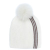 White/Taupe Stripe/Fox Fur