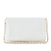 White Woven Leather