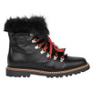 Black Leather/Long Shearling