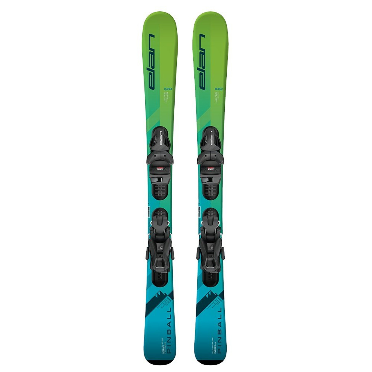 Elan Pinball Team Ski System with EL 4.5 GW Ski Bindings